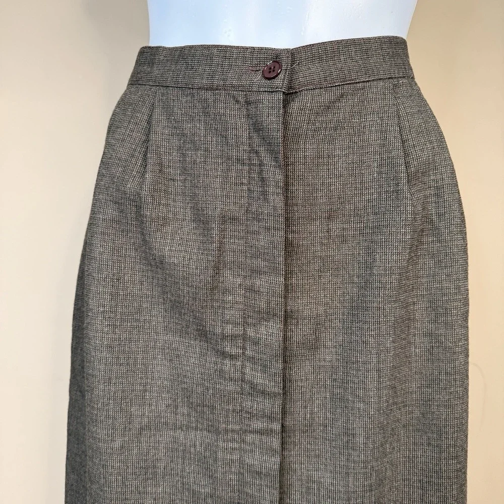 Giorgio Sant Angelo Vintage Straight Womens Skirt 100% Pure Merino Wool‎ Sz 12